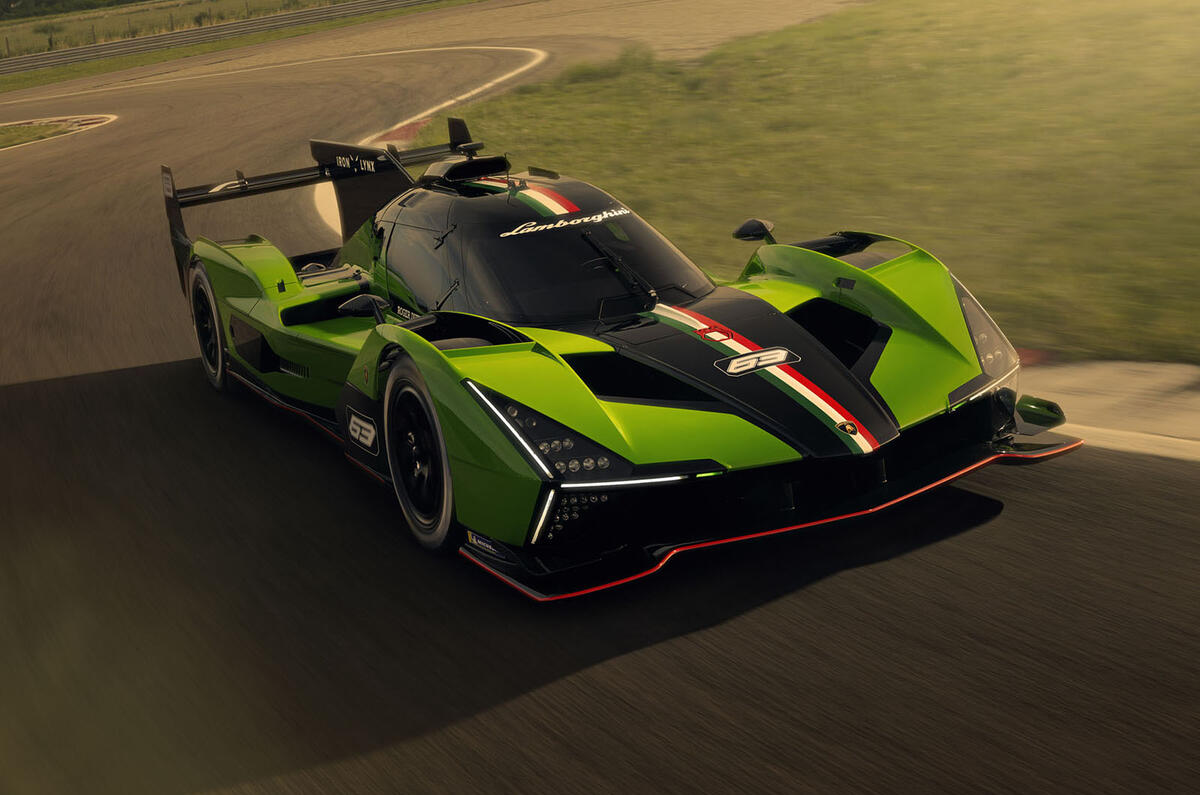 Lamborghini SC63 LMDh front quarter tracking Lamborghini SC63 LMDh front quarter tracking