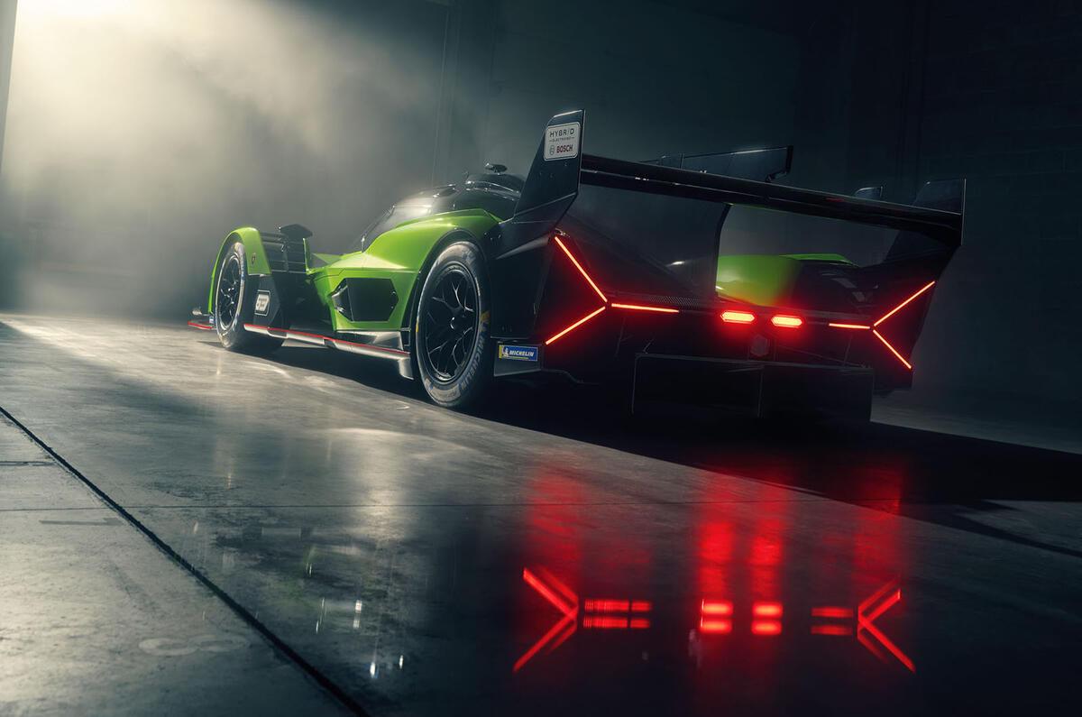 Lamborghini SC63 LMDh rear quarter static Lamborghini SC63 LMDh rear quarter static