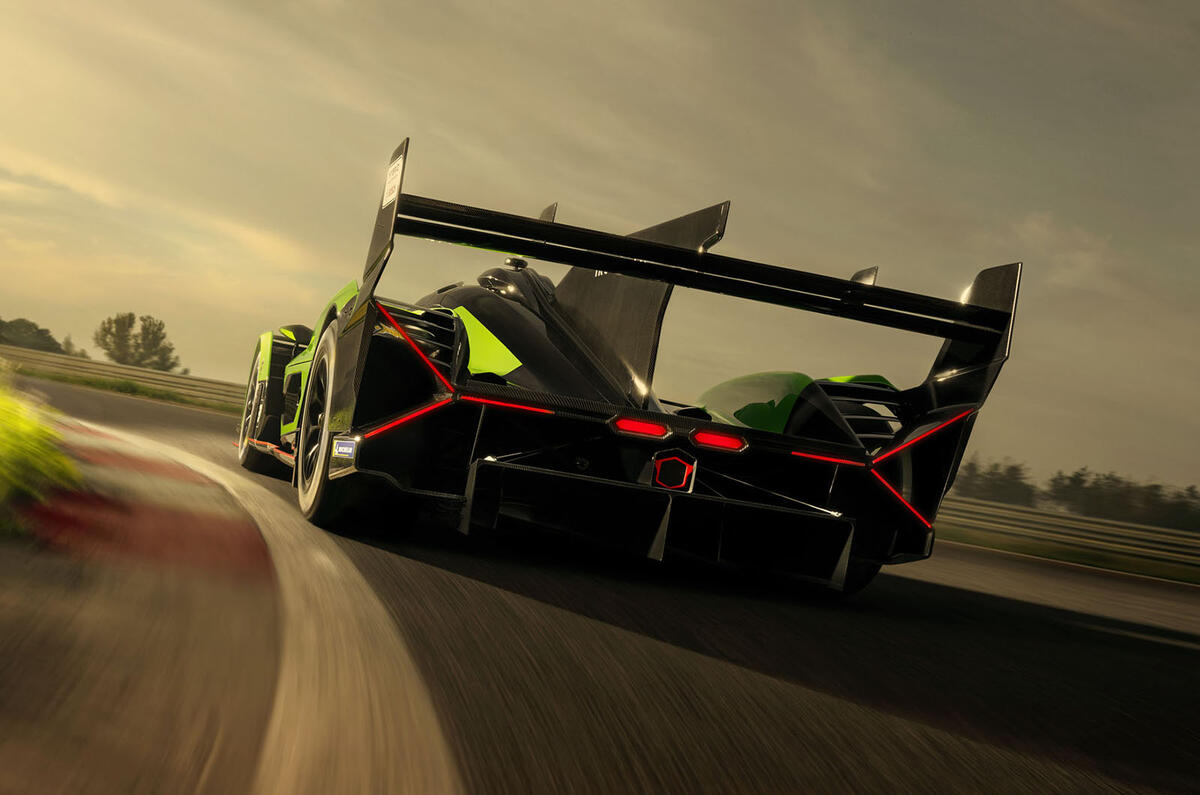 Lamborghini SC63 LMDh rear tracking Lamborghini SC63 LMDh rear tracking