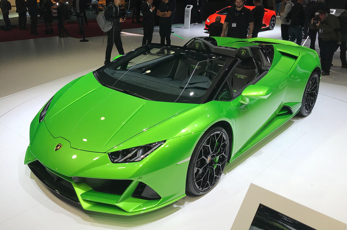 Lamborghini Huaracan Evo Spyder Geneva 2019 - hero front