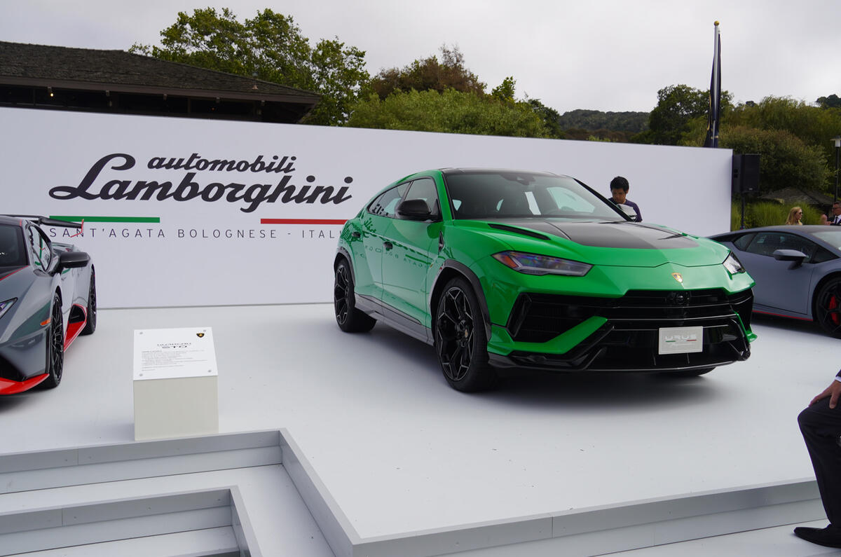 Lamborghini Urus Pebble Beach on stand Lamborghini Urus Pebble Beach on stand