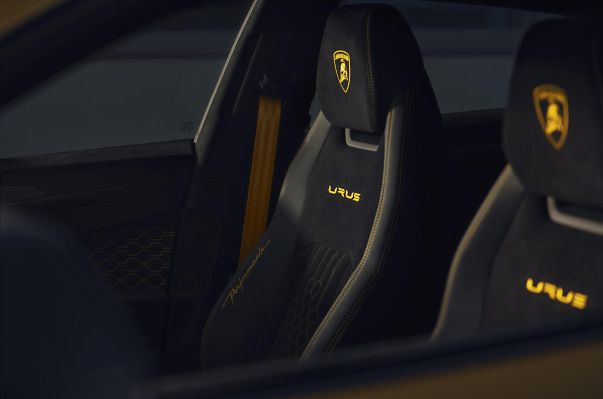 Lamborghini Urus Performante yellow cabin Lamborghini Urus Performante yellow cabin