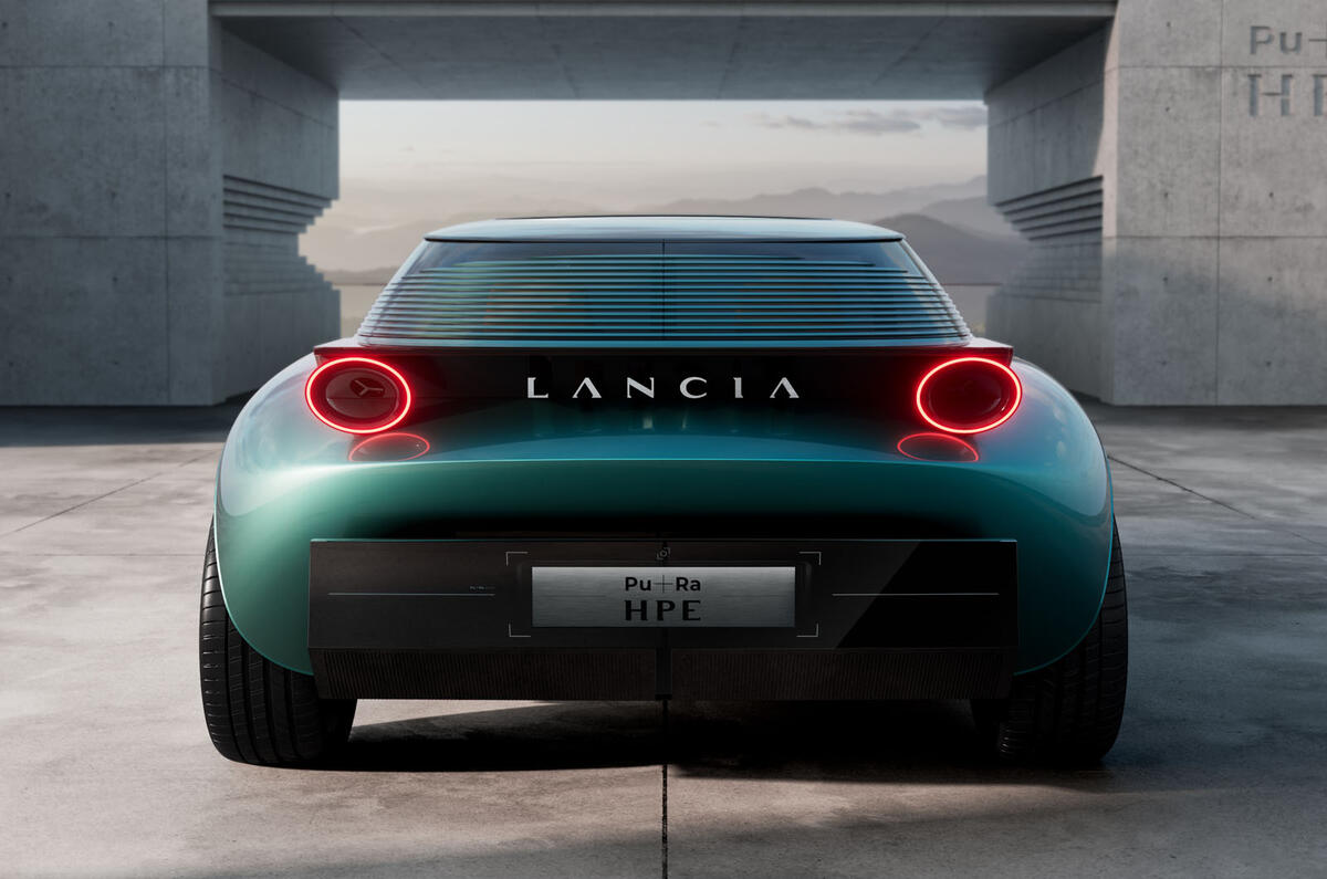 Lancia Pura HPE concept 2023 rear static Lancia Pura HPE concept 2023 rear static