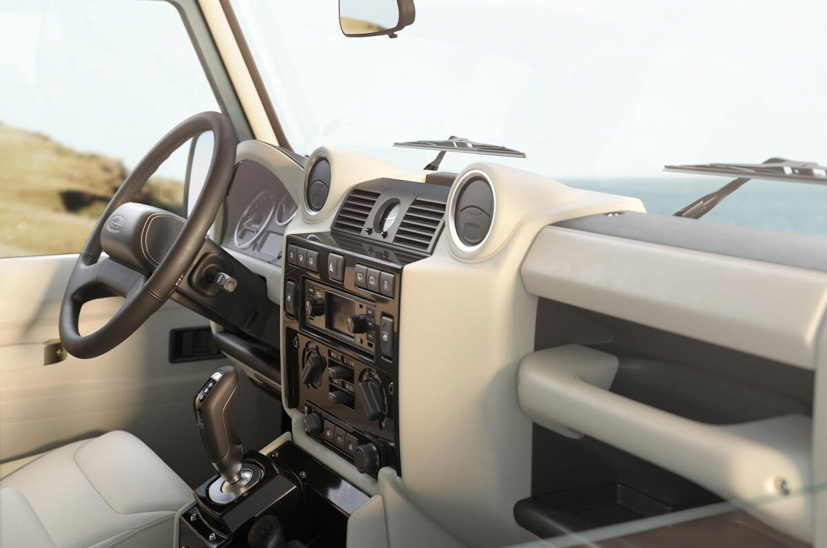 Land Rover Bespoke Works Defender V8 dashboard
