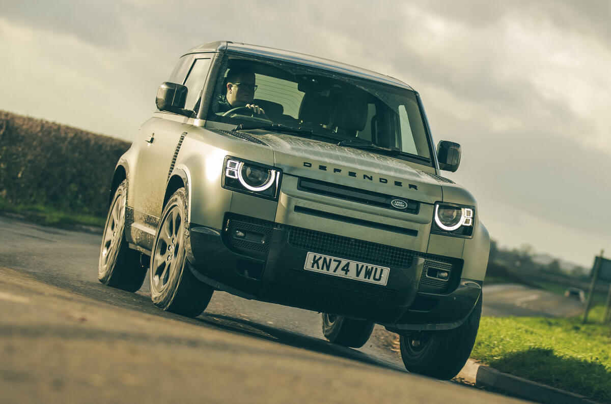 Land Rover Defender front cornering