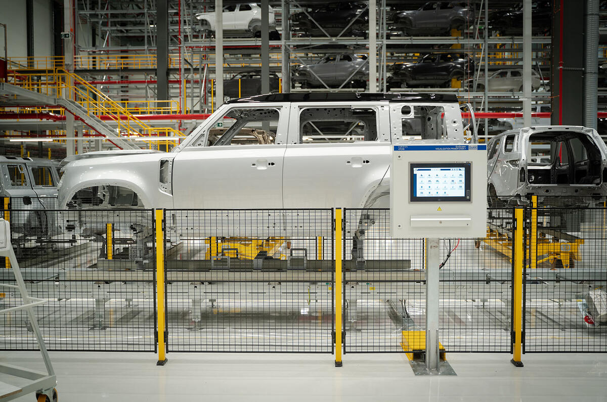 Land Rover Defender production