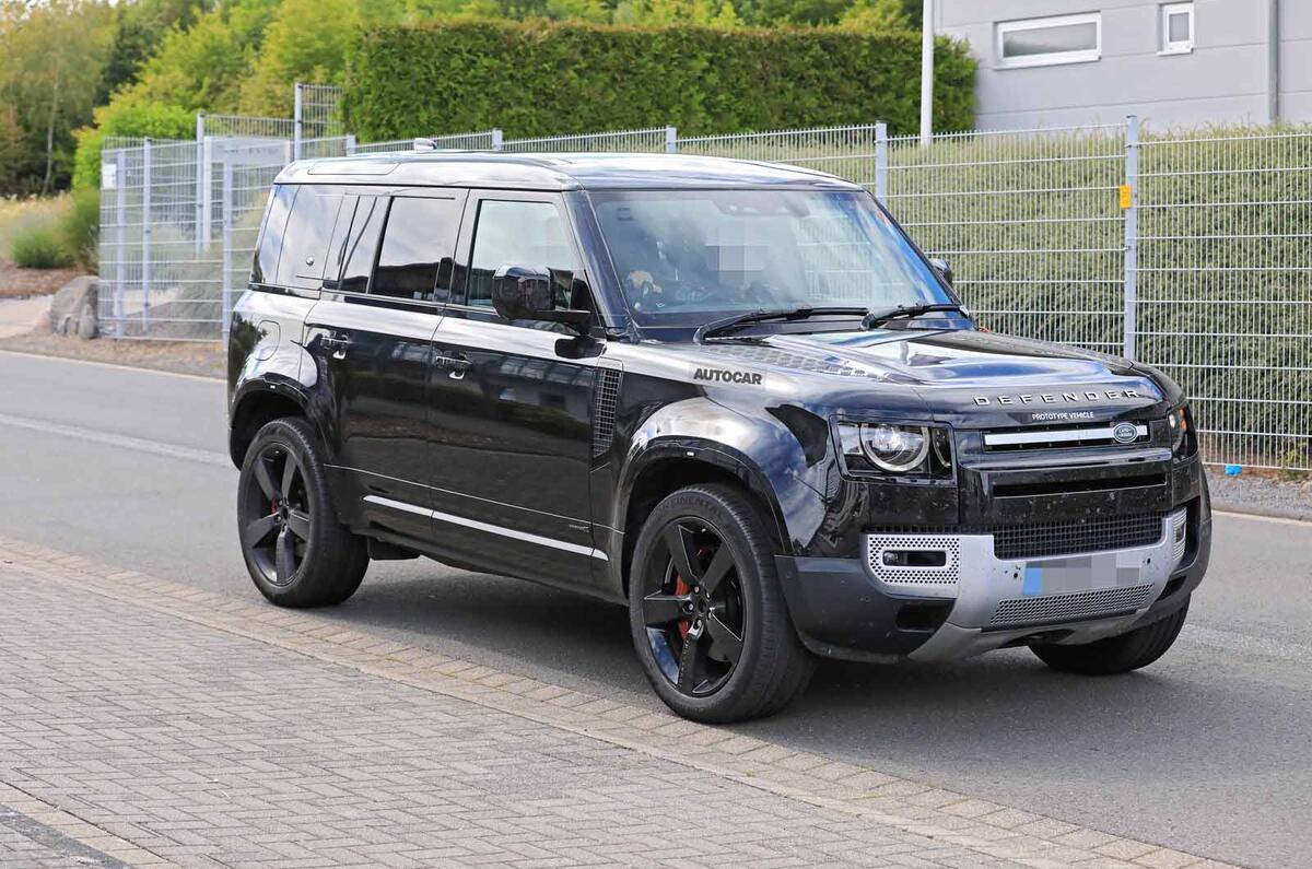 Land Rover Defender V8 Nurburgring front road Land Rover Defender V8 Nurburgring front road