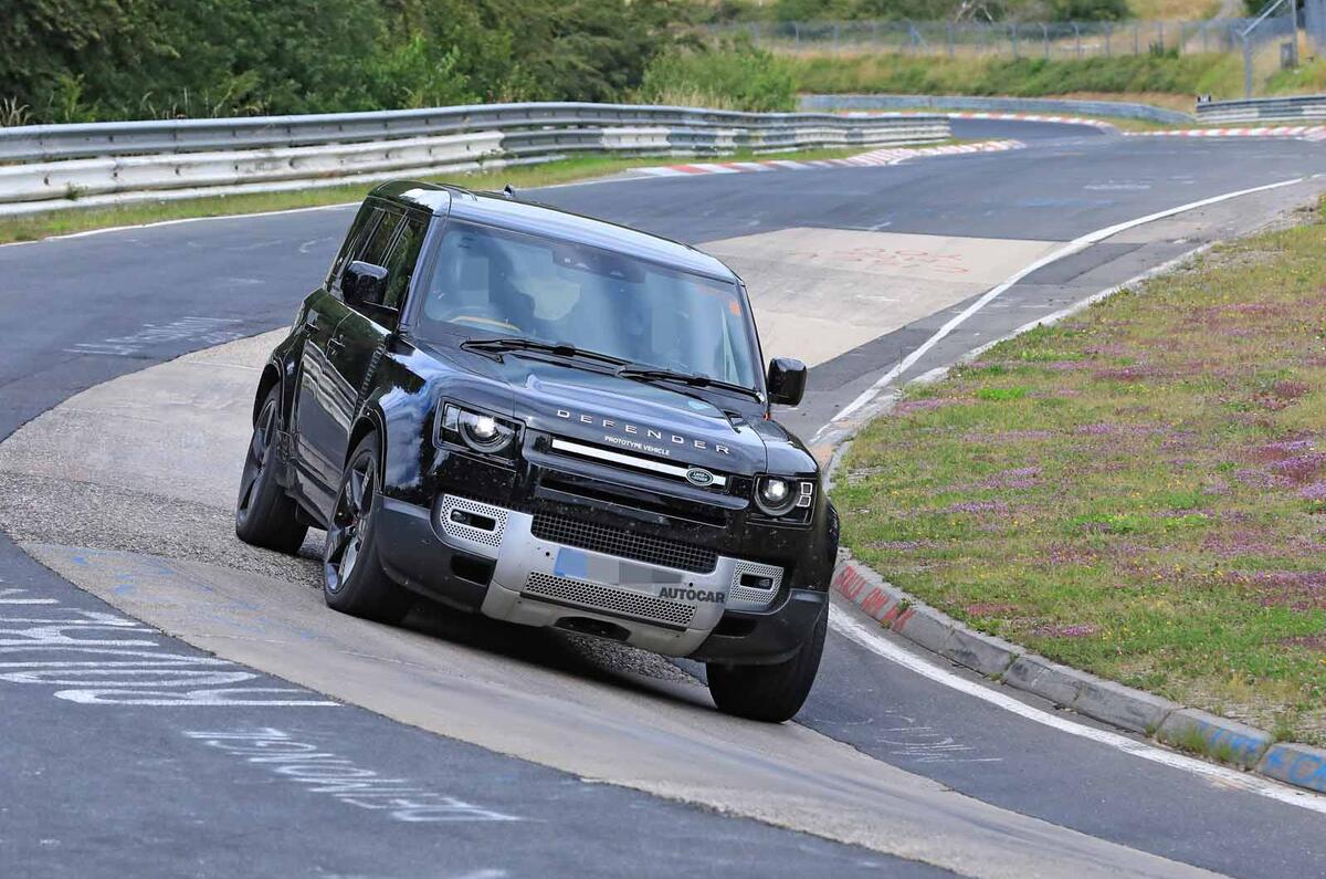 Land Rover Defender V8 Nurburgring front corner Land Rover Defender V8 Nurburgring front corner