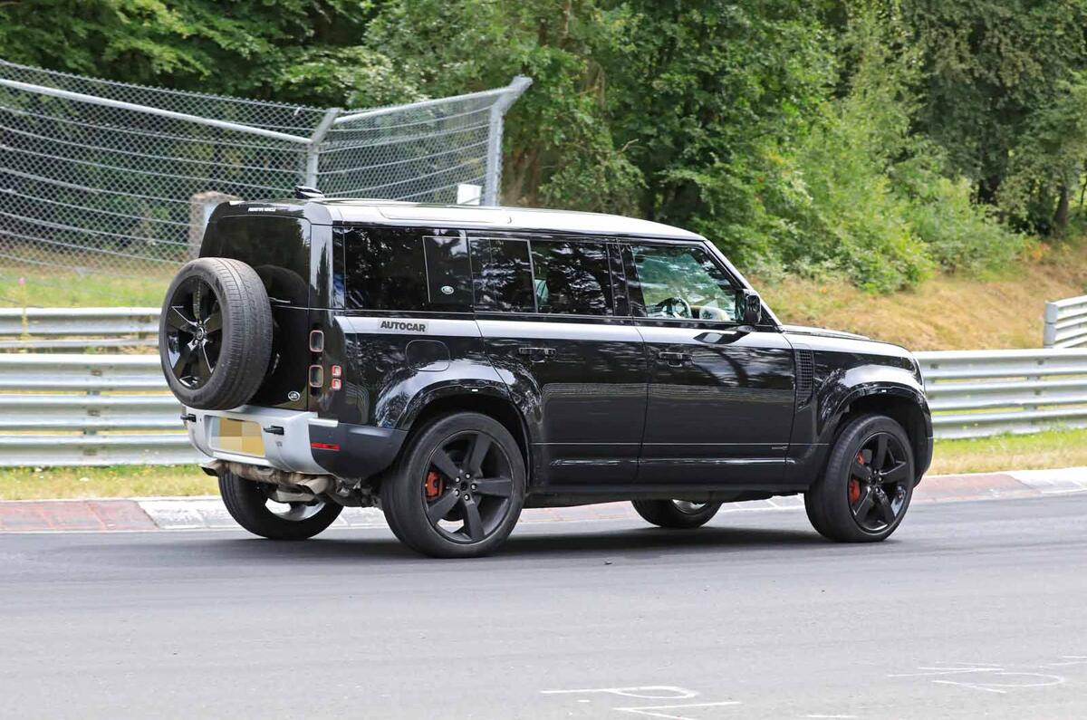 Land Rover Defender V8 Nurburgring side rear close Land Rover Defender V8 Nurburgring side rear close