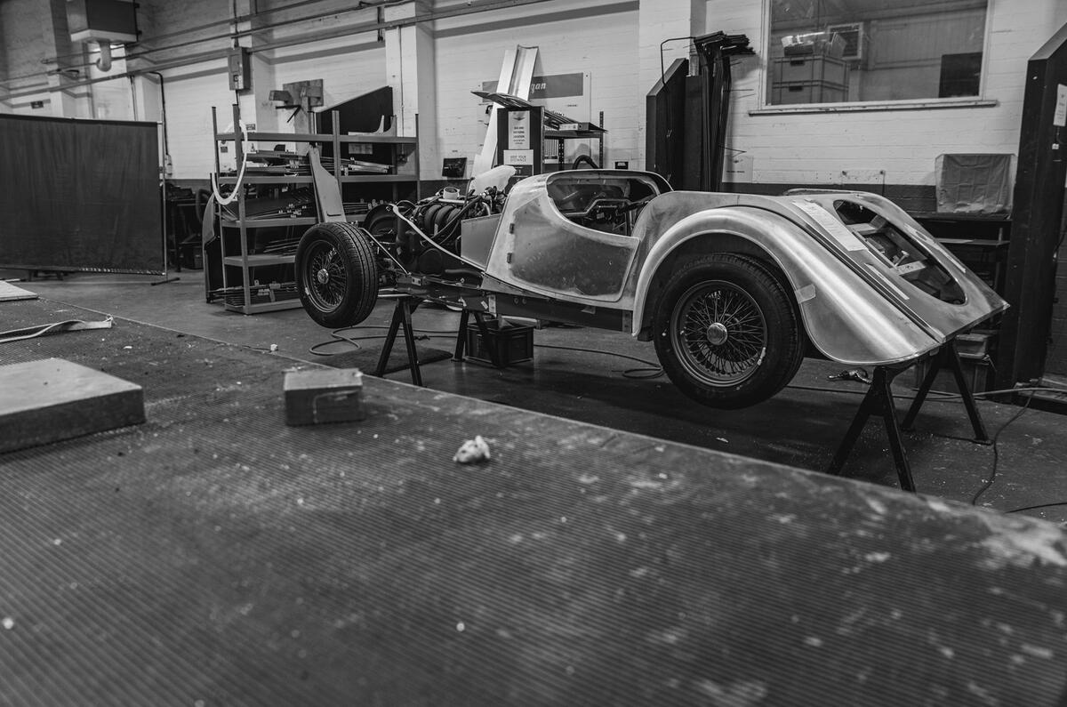 Morgan factory - final steel chassis car