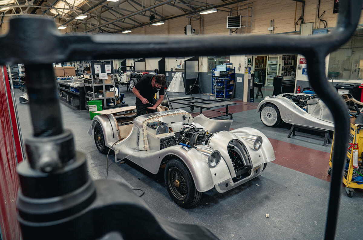 Morgan factory - final steel chassis car