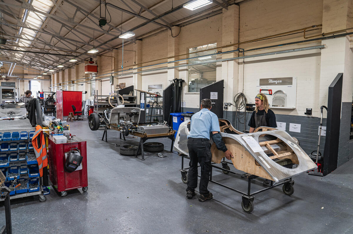 Morgan factory - final steel chassis car