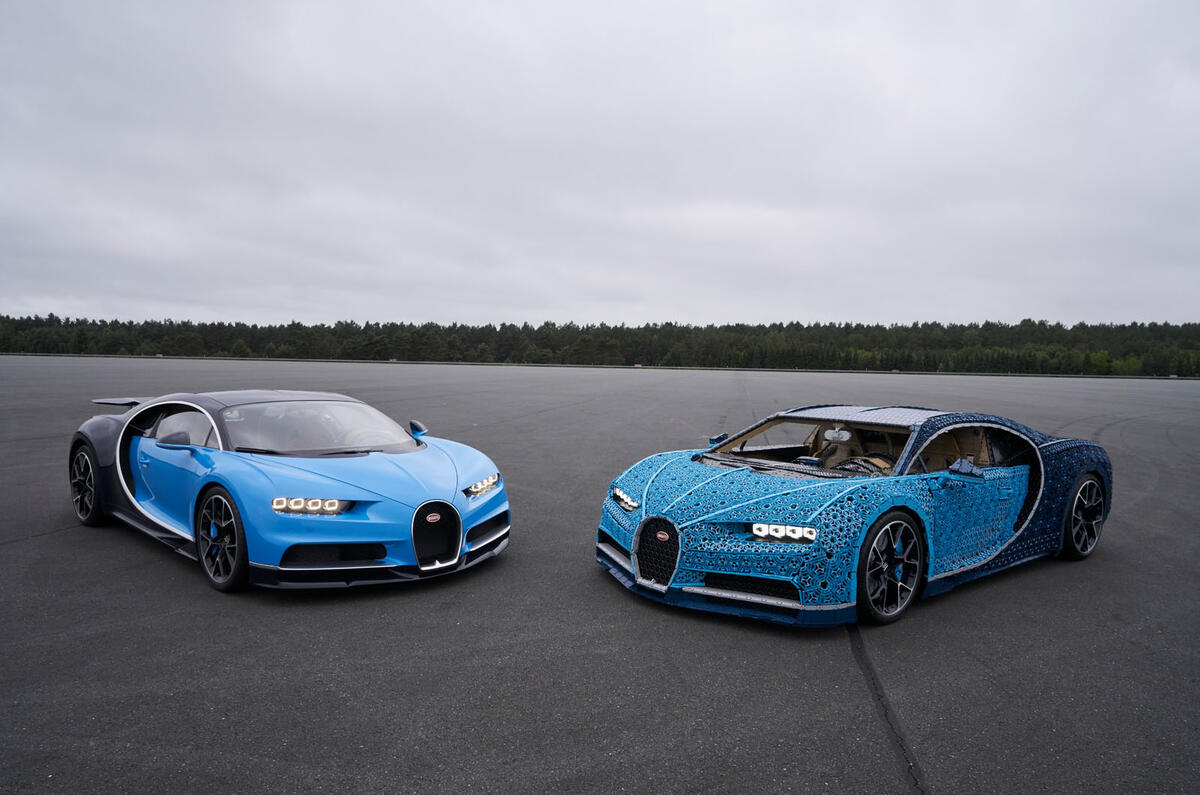 Bugatti Chiron lifesize Lego model