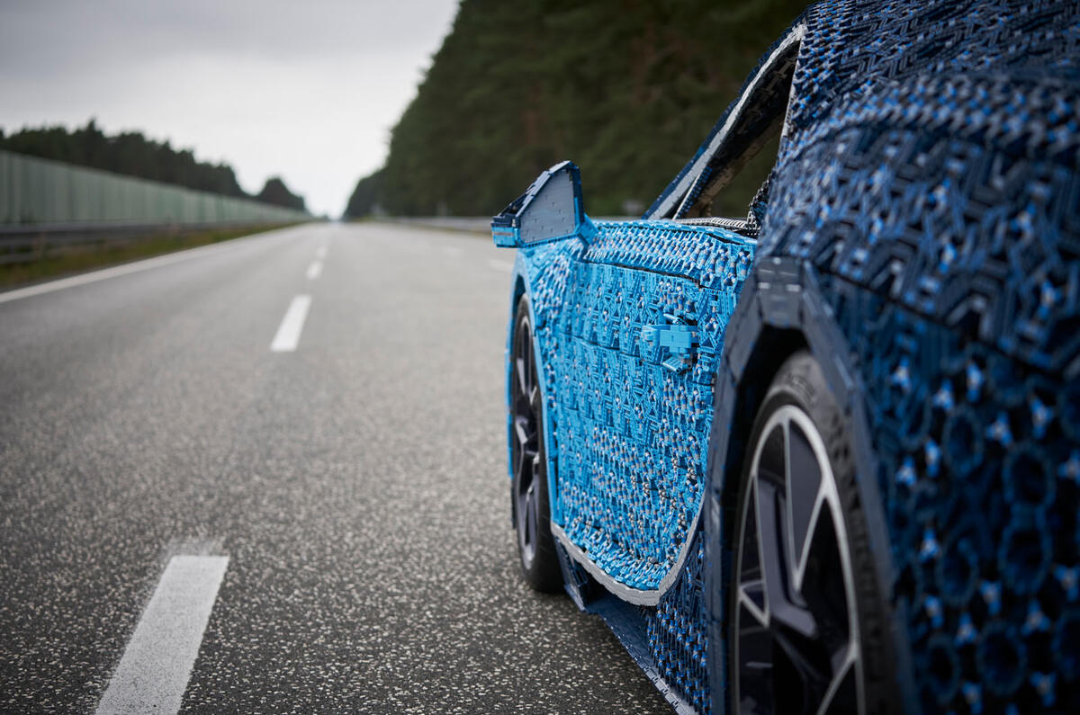 Bugatti Chiron lifesize Lego model