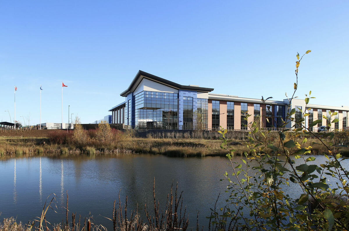 LEVC Ansty factory exterior with lake LEVC Ansty factory exterior with lake