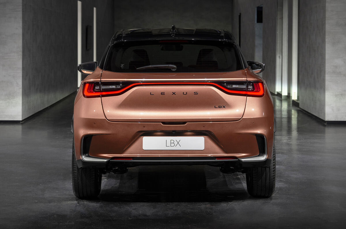 Lexus LBX rear bronze