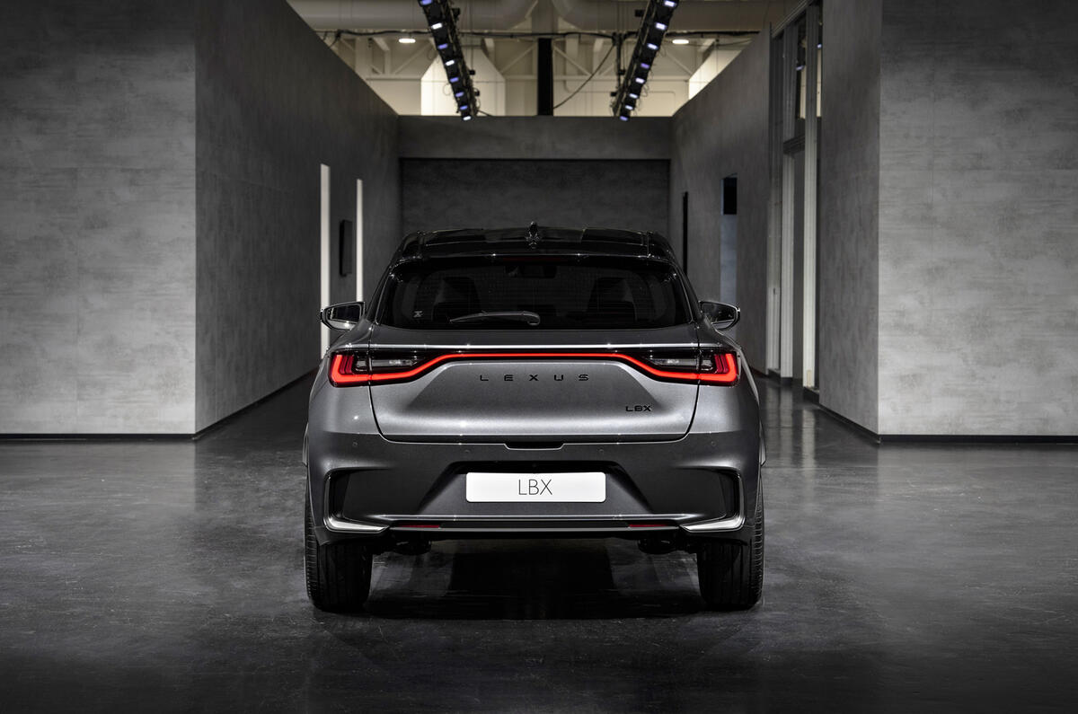 Lexus LBX rear silver