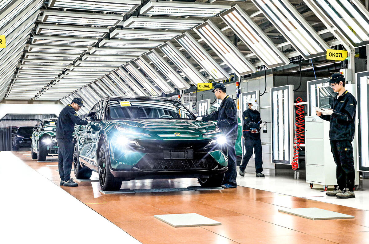 Lotus Eletre assembly Wuhan front