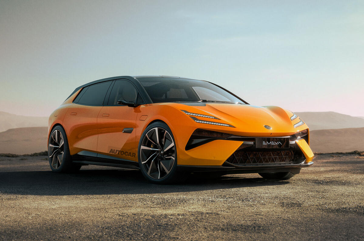 Lotus Emeya Estate Autocar render front quarter 2023 Lotus Emeya Estate Autocar render front quarter 2023