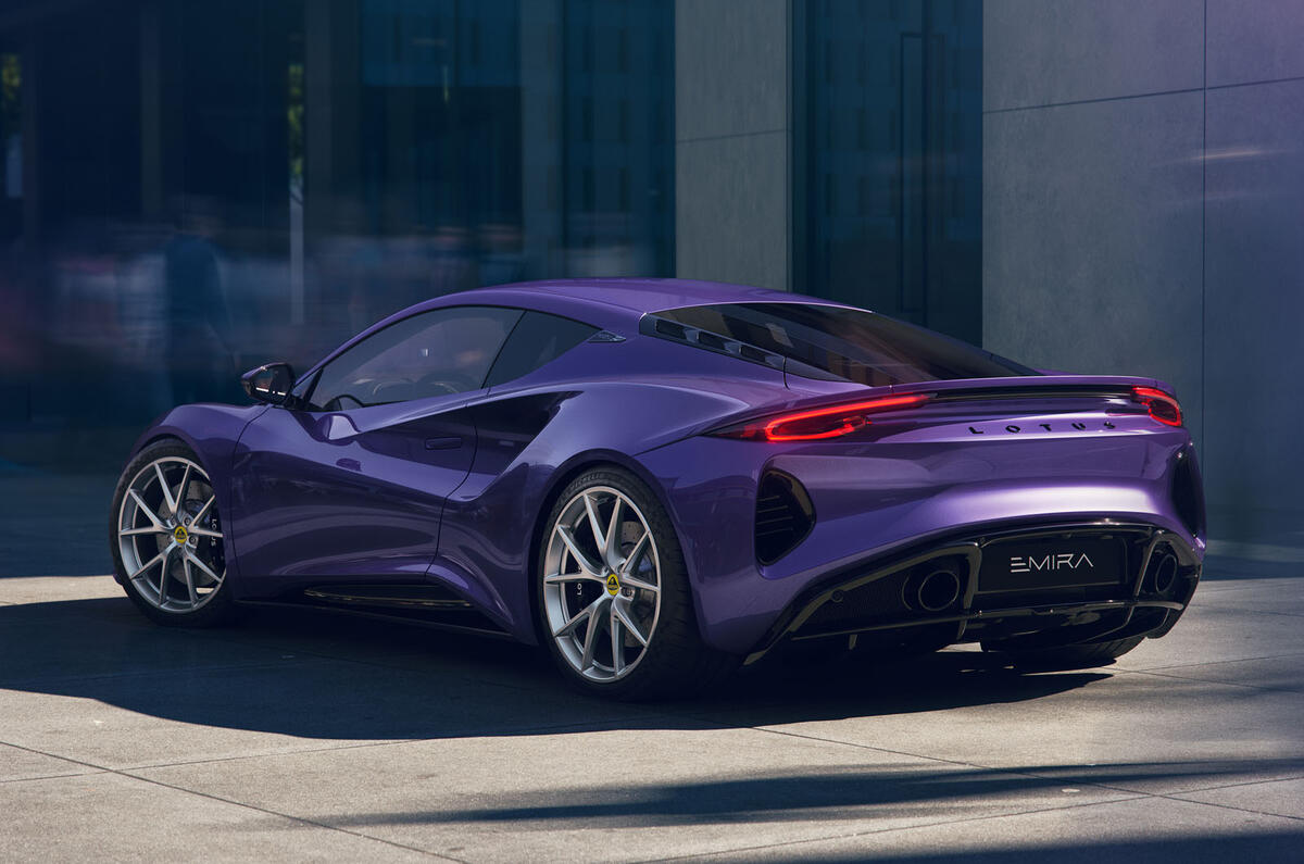 Lotus Emira 2025 rear quarter Lotus Emira 2025 rear quarter