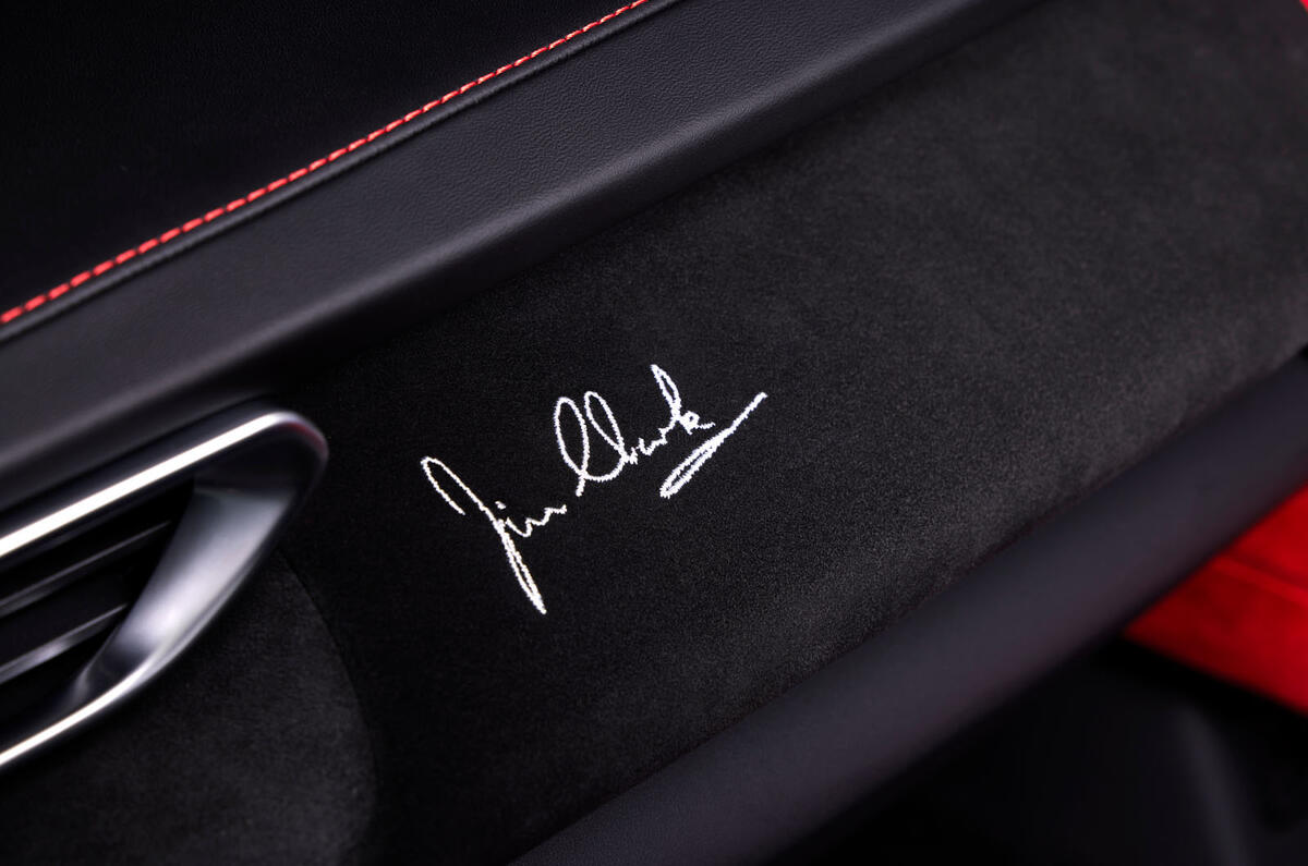 Lotus Emira Clark Edition dashboard signature Lotus Emira Clark Edition dashboard signature