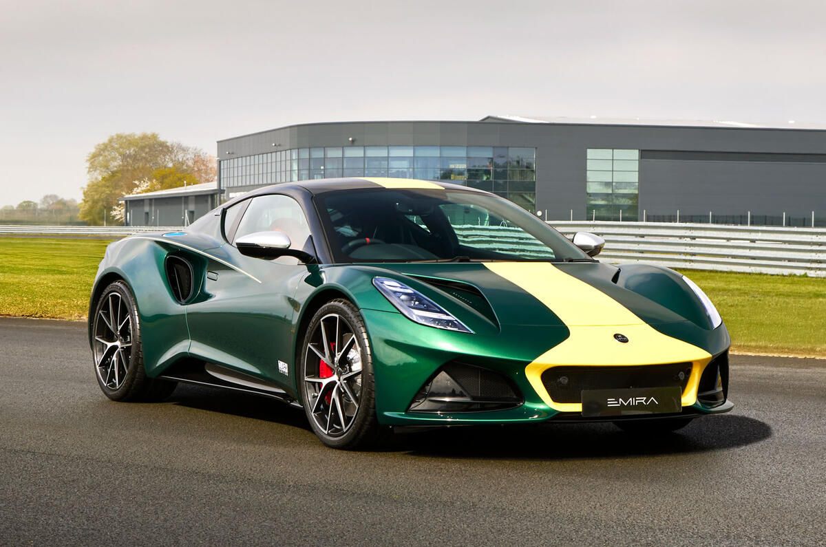 Lotus Emira Clark Edition front quarter static Lotus Emira Clark Edition front quarter static