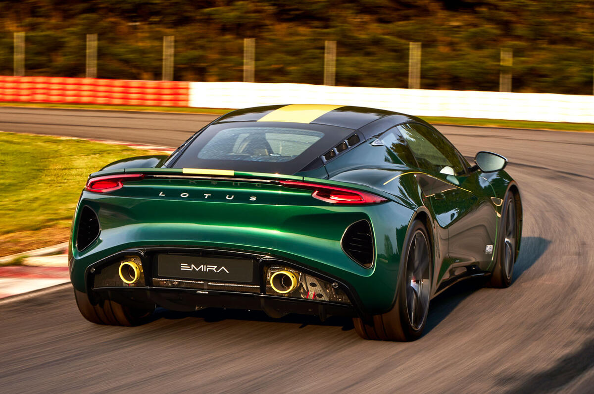 Lotus Emira Clark Edition rear quarter tracking