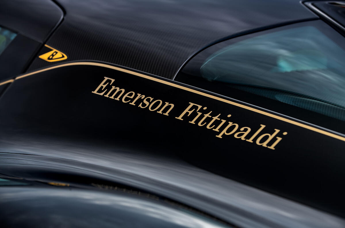 Lotus Evija Fittipaldi Emerson badge