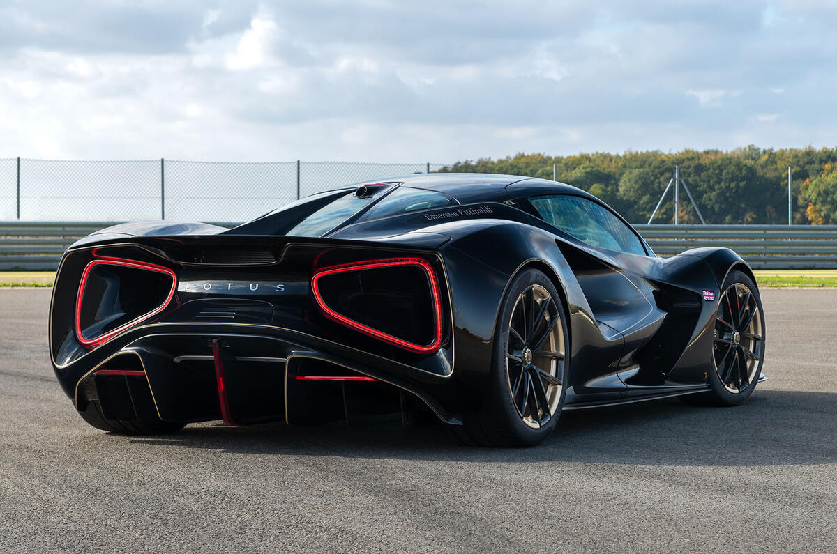 Lotus Evija Fittipaldi rear three quarter