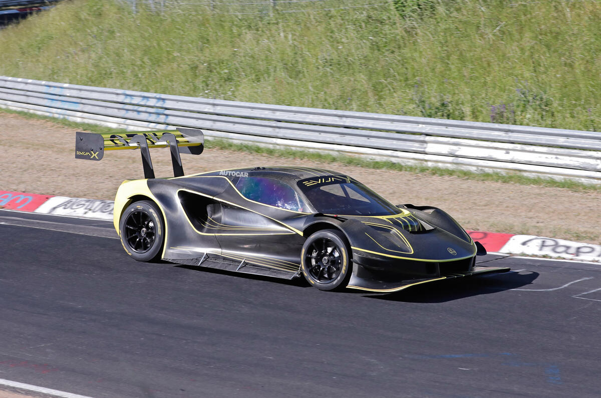 Lotus prototype on track cornering right 4