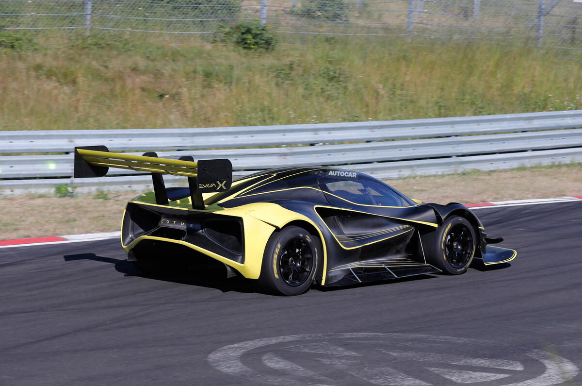 Lotus prototype on track side rear