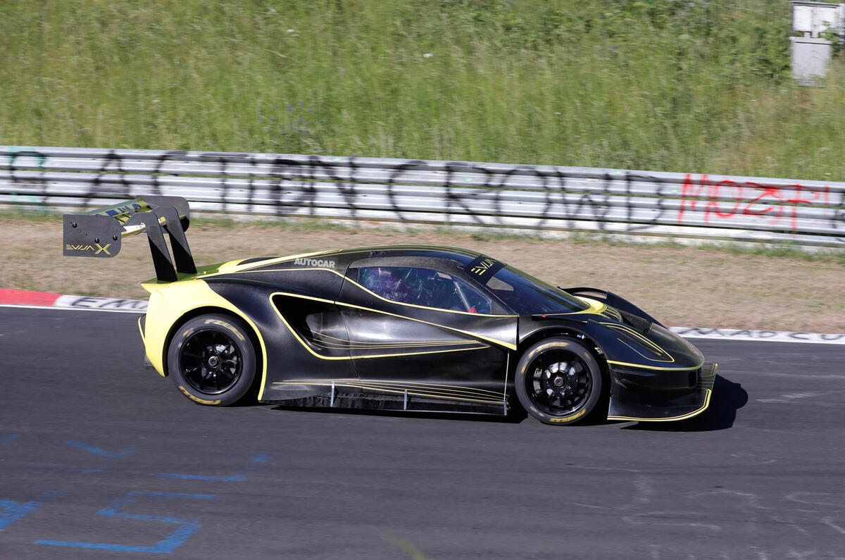 Lotus prototype on track side view