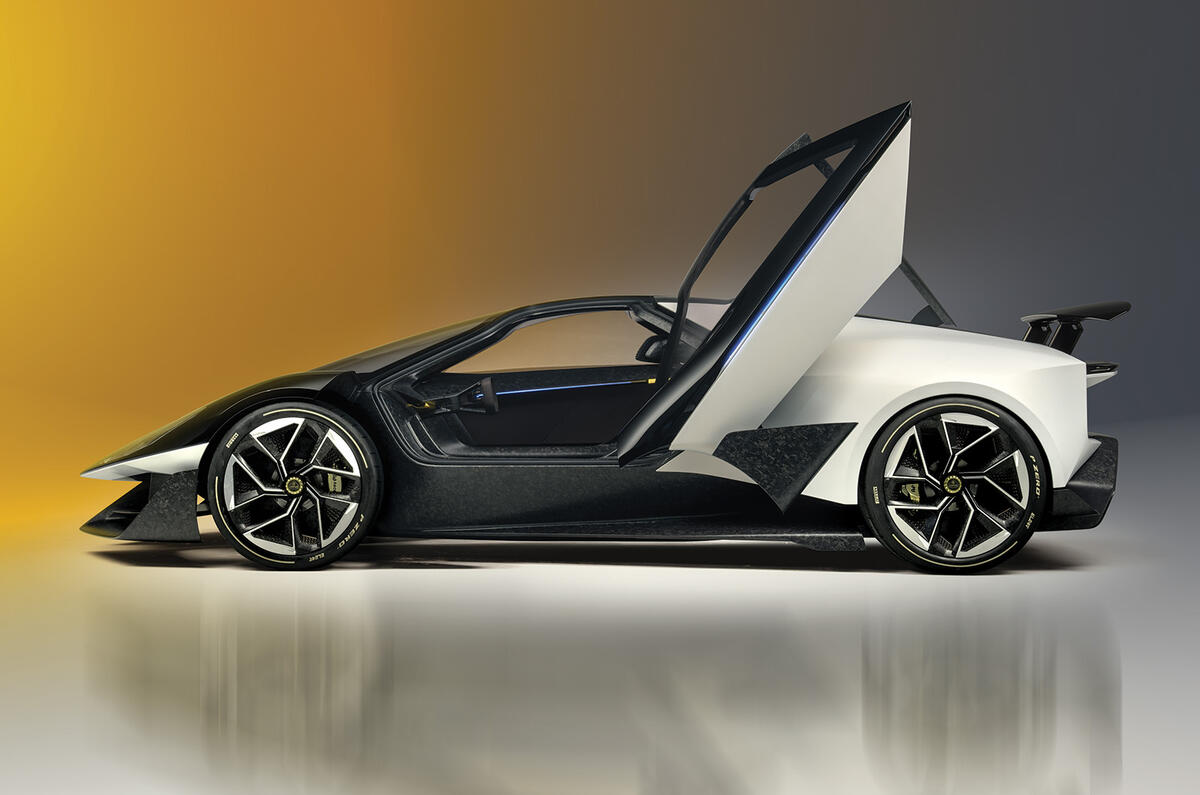 Lotus Theory 1 side profile doors raised Lotus Theory 1 side profile doors raised