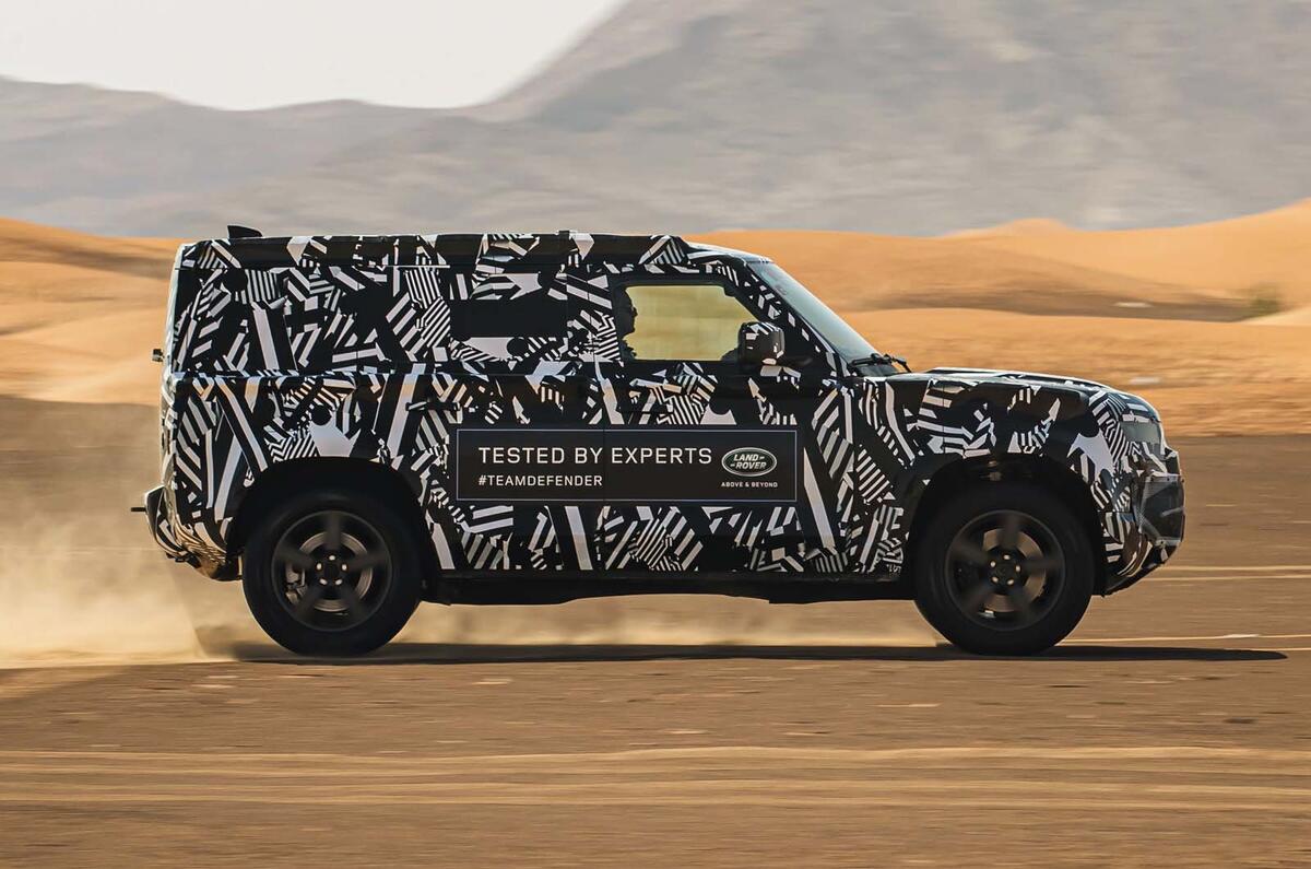 Land Rover Defender testing with Red Cross in Dubai