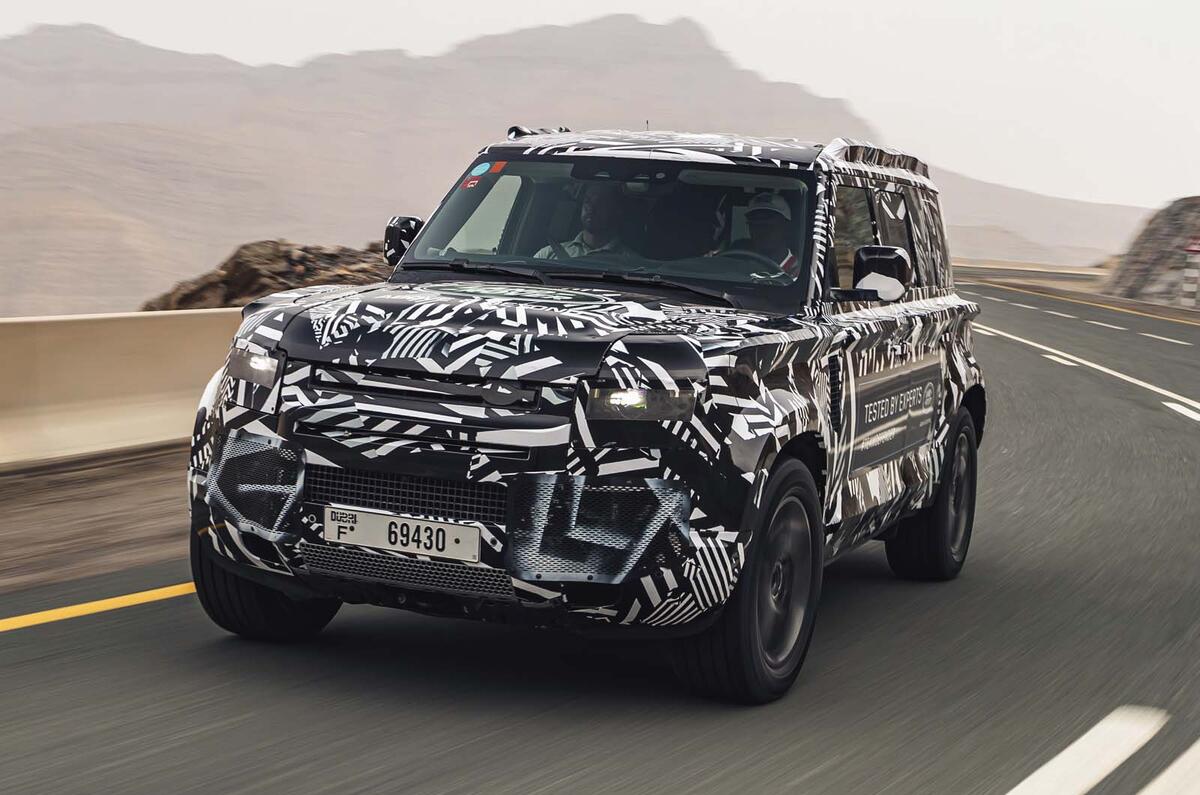 Land Rover Defender testing with Red Cross in Dubai