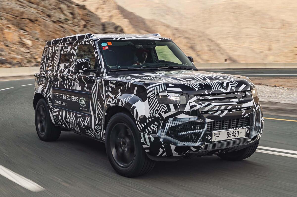 Land Rover Defender testing with Red Cross in Dubai