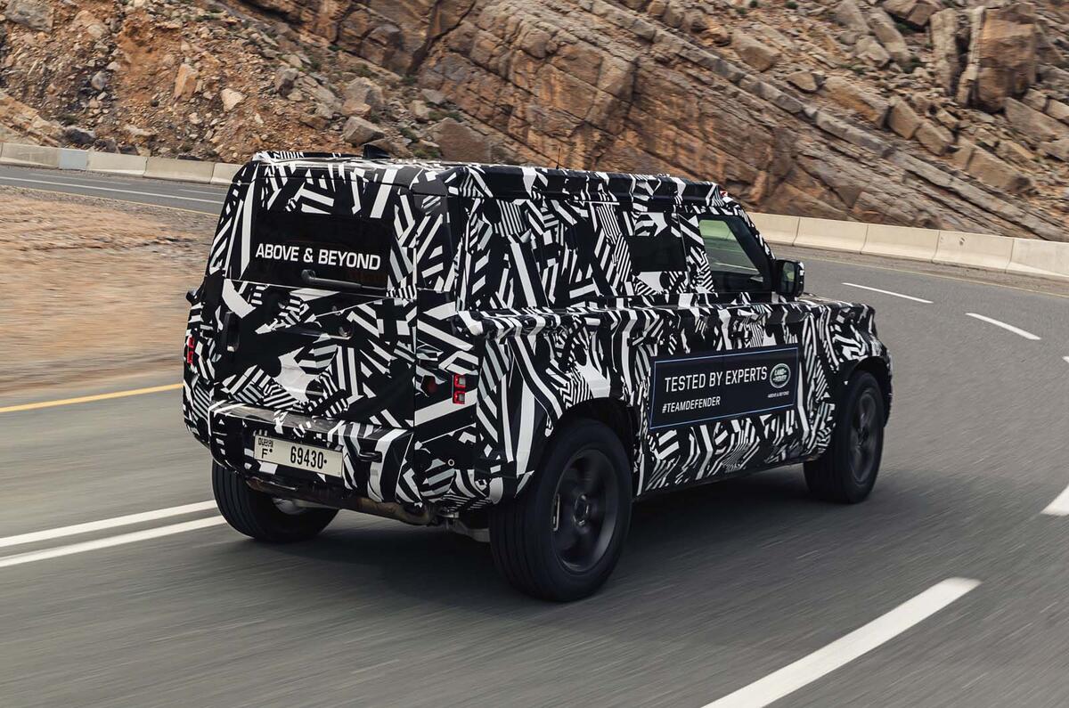 Land Rover Defender testing with Red Cross in Dubai