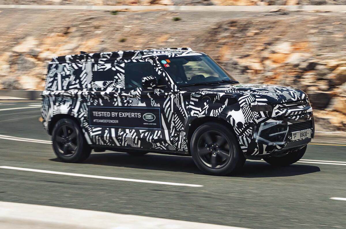 Land Rover Defender testing with Red Cross in Dubai