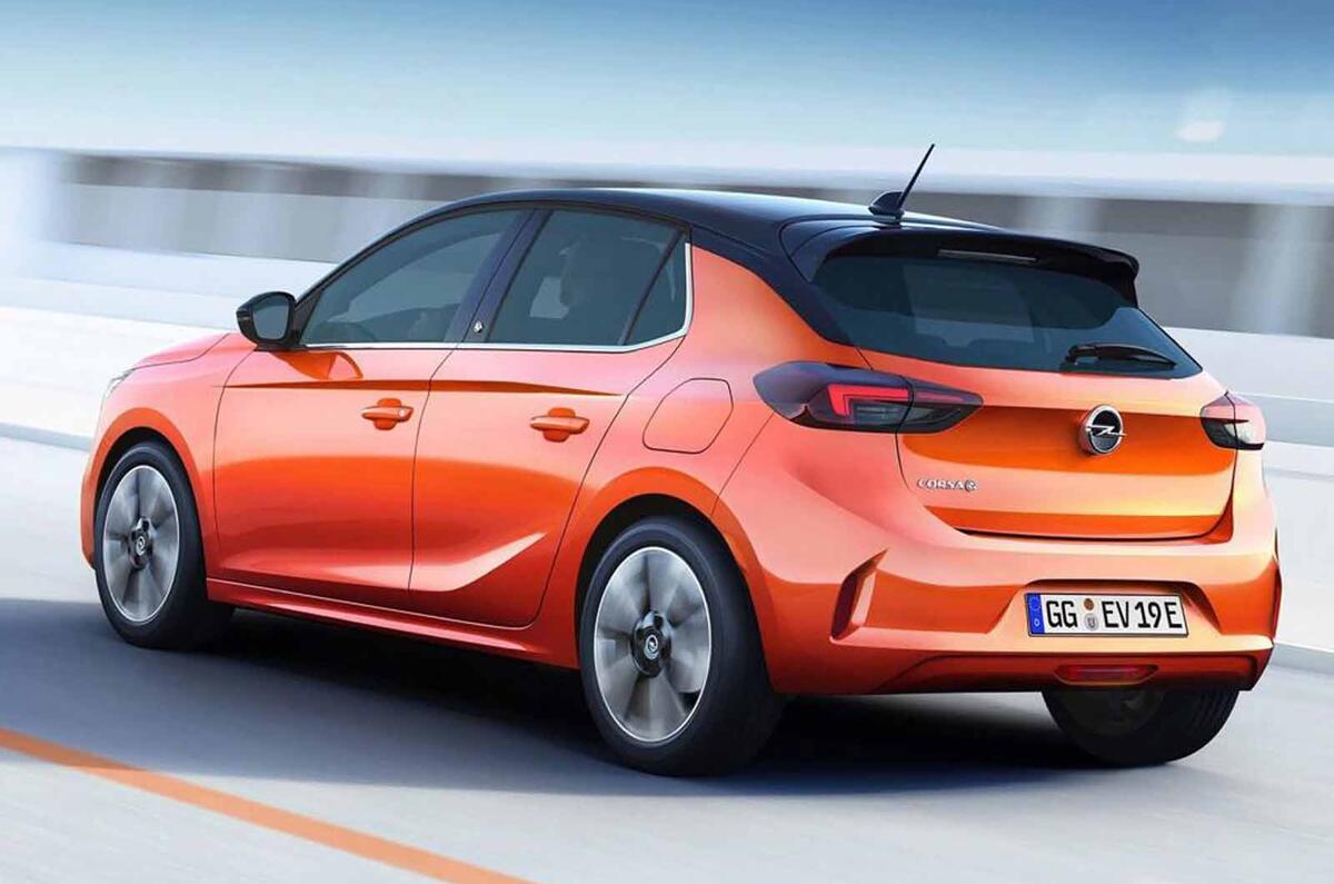 Vauxhall eCorsa rear three quarter leaked photo