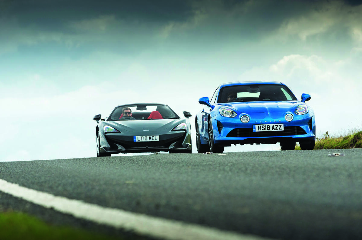 Alpine A110 and McLaren 600LT