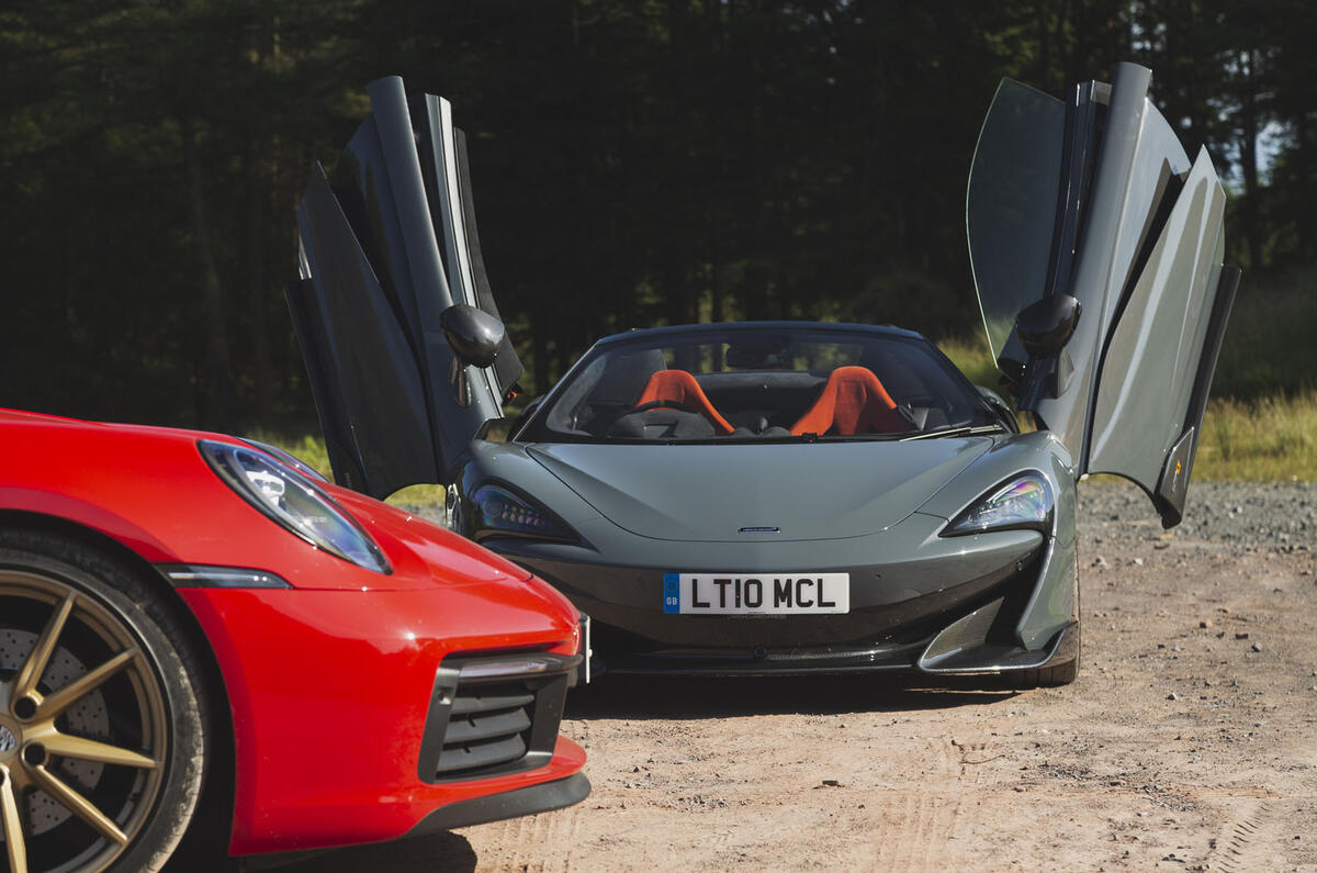 McLaren 600LT Spider with Porsche 911