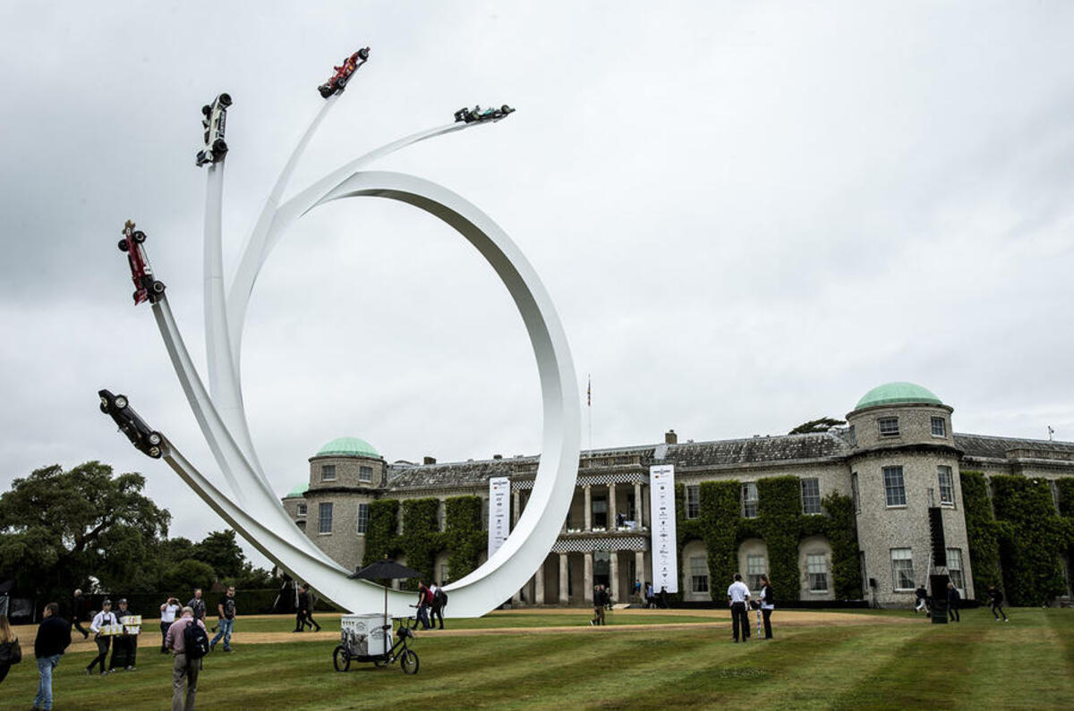 Goodwood's central sculpture celebrates former F1 tsar Bernie Ecclestone