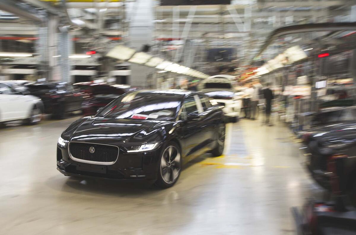 Jaguar I-Pace leaving the production line in Graz