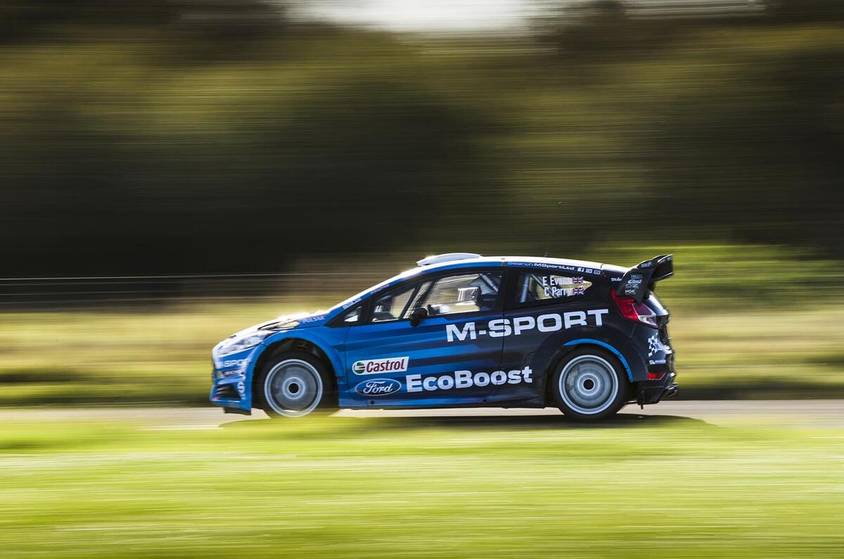 Co-driving in the Ford Fiesta R5 with Elfyn Evans, British rally champion