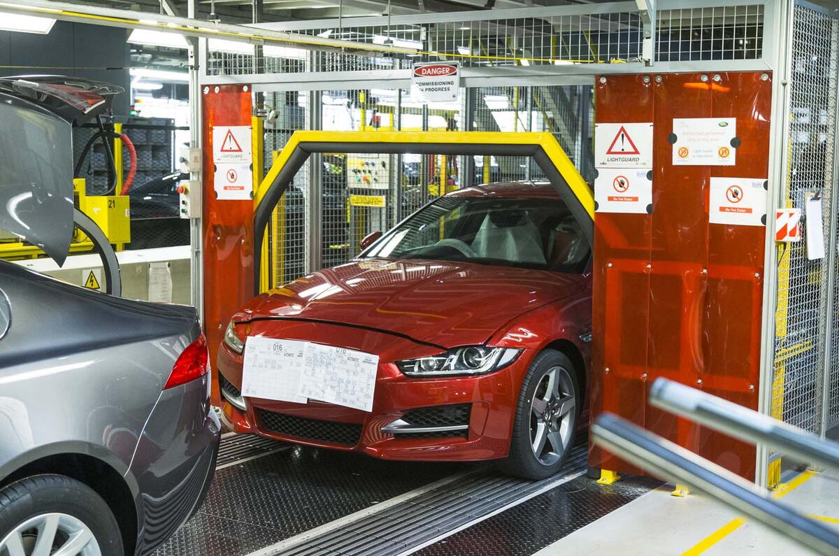 Jaguar XF production line