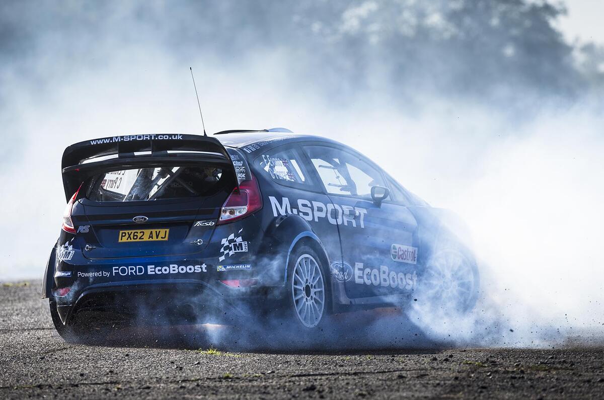 Co-driving in the Ford Fiesta R5 with Elfyn Evans, British rally champion