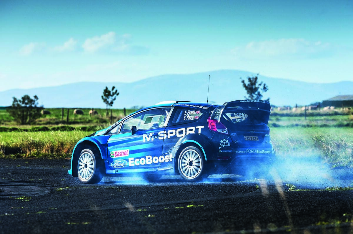 Co-driving in the Ford Fiesta R5 with Elfyn Evans, British rally champion