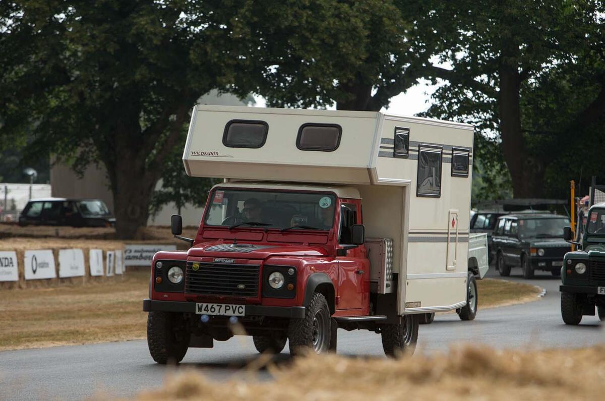 Celebrating 70 years of Land Rover up the Goodwood hill