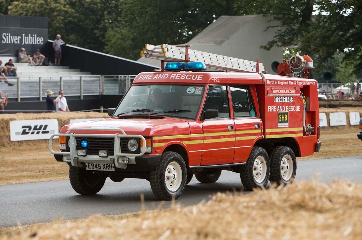 Celebrating 70 years of Land Rover up the Goodwood hill