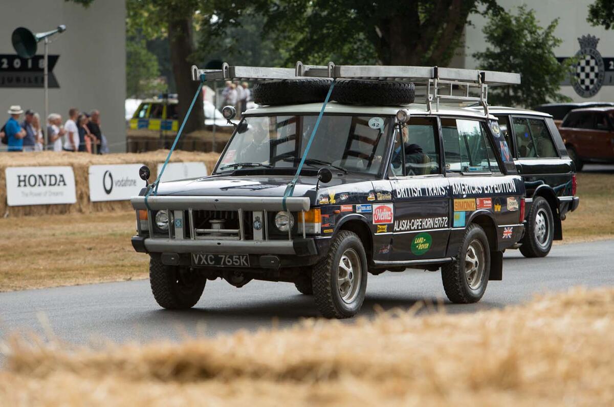 Celebrating 70 years of Land Rover up the Goodwood hill